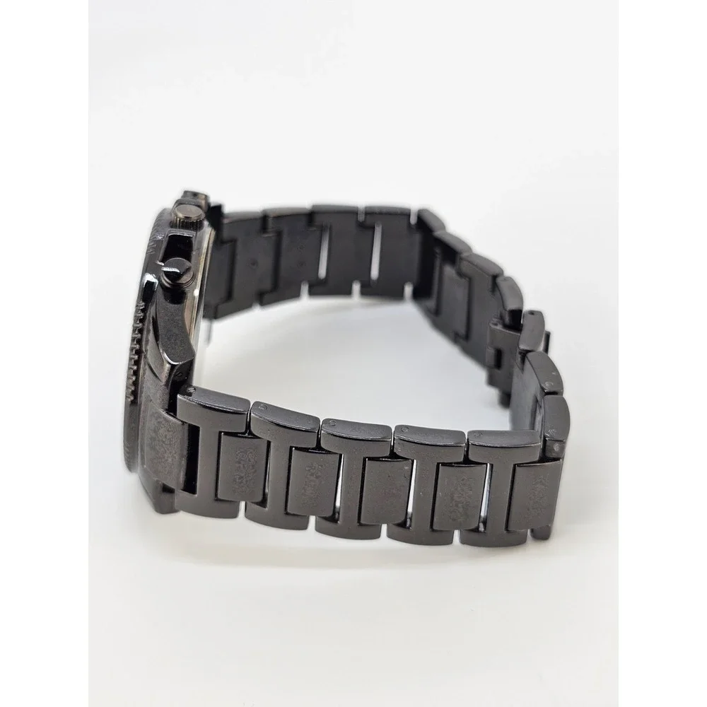 Hennessey Men's Analog Watch 44MM Black Dial Bracelet Band 7.75